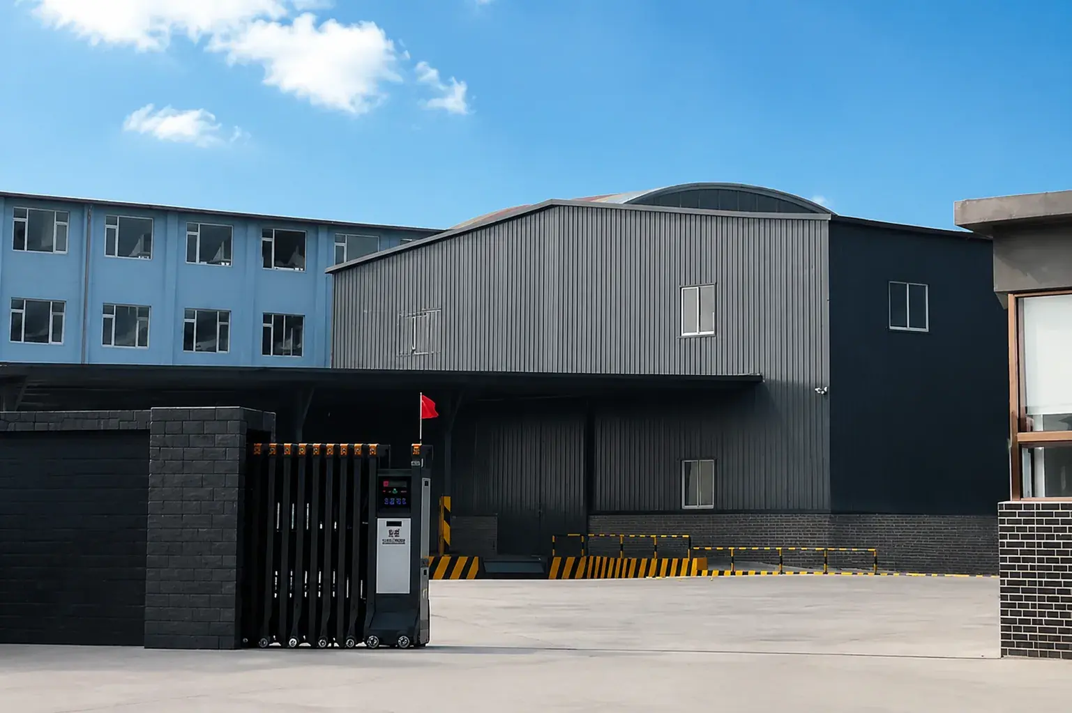 Exterior of the wet wipes factory in Dalian