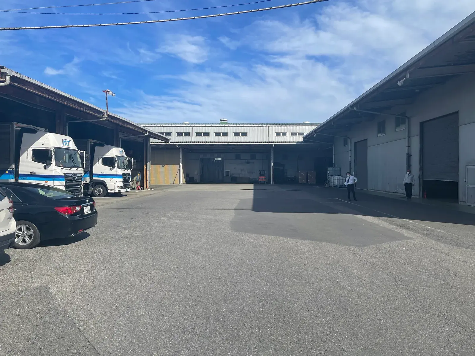 Exterior yard of the mask factory in Gunma, Japan