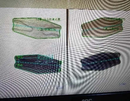 CCD system identifying the visible edges of several masks